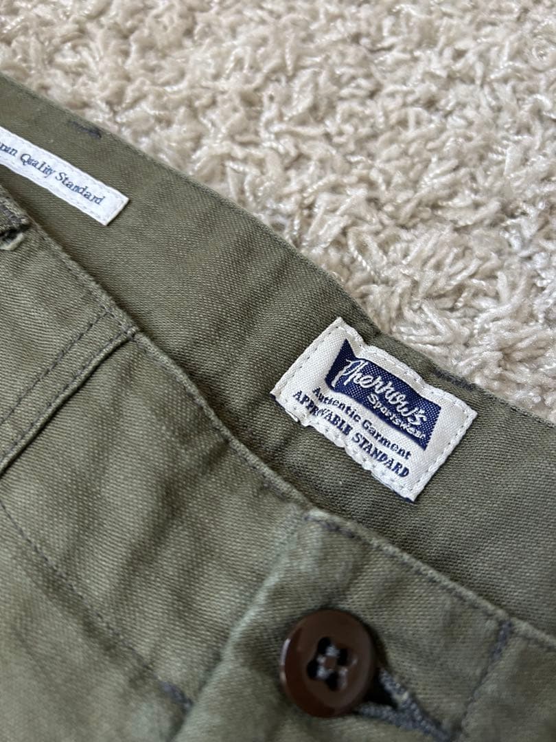 Pherrow's ワークパンツ オリーブ色