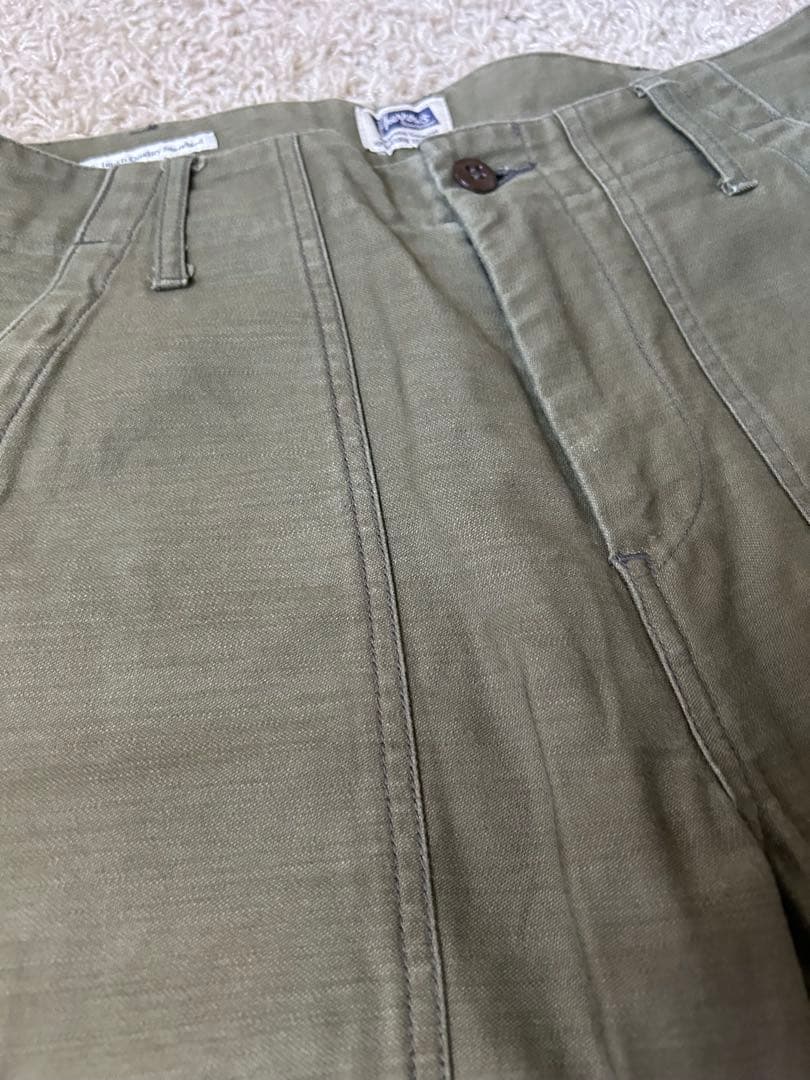 Pherrow's ワークパンツ オリーブ色