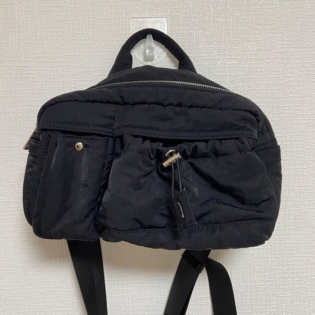 OMMO 黒 ボディバッグ　2wayショルダーバッグ