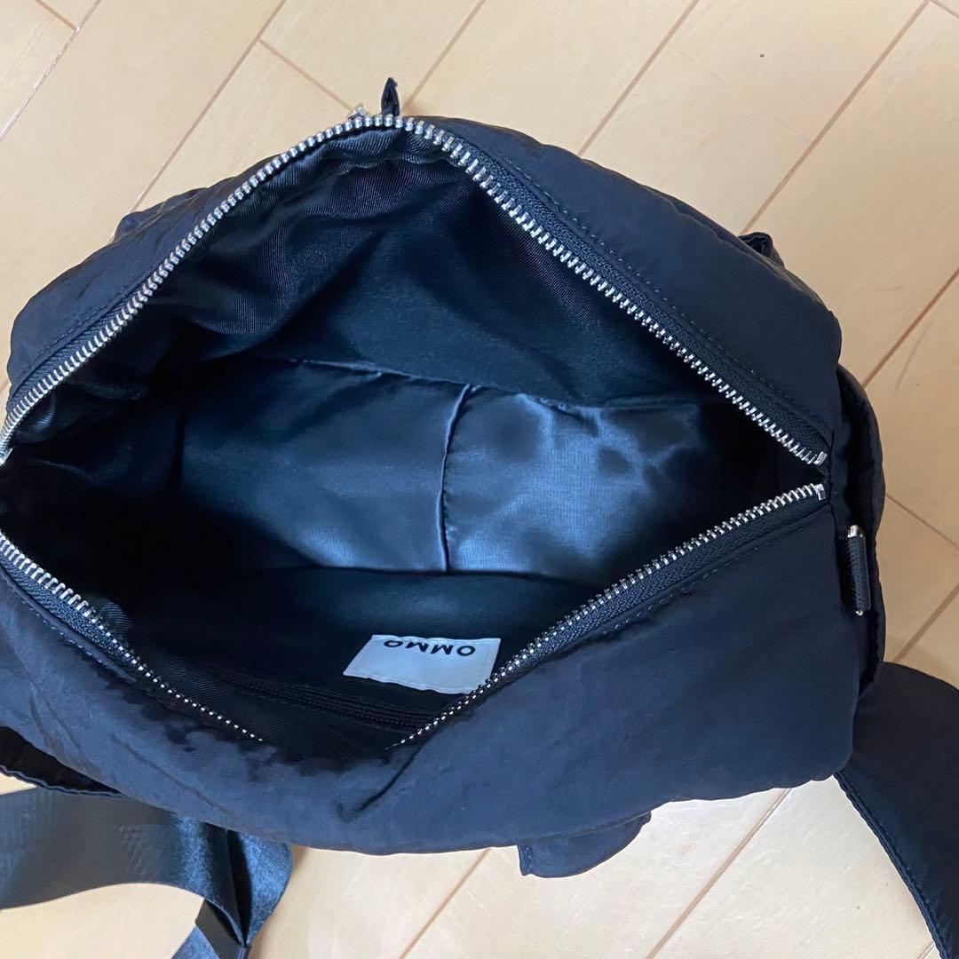 OMMO 黒 ボディバッグ　2wayショルダーバッグ