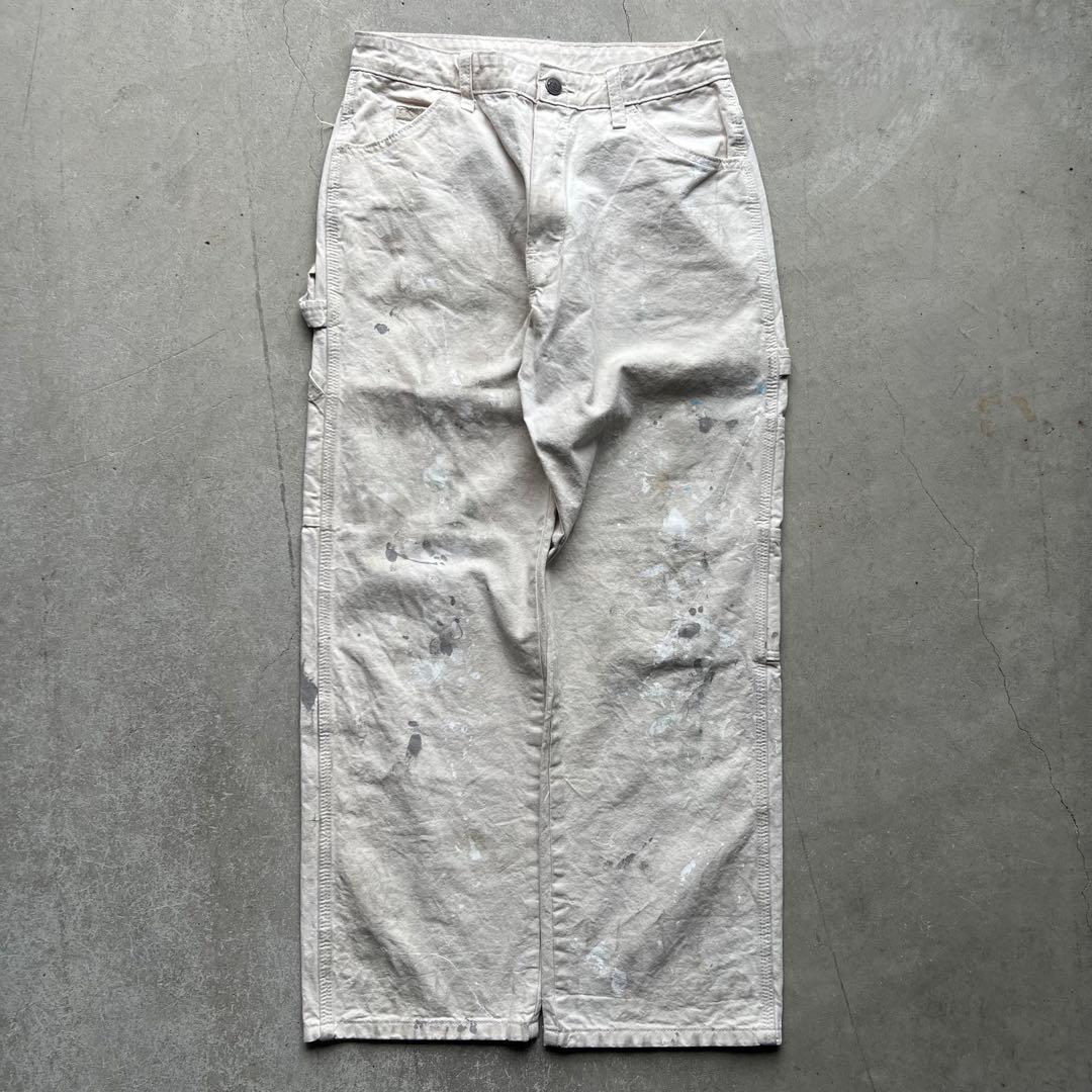 DICKIES ペンキ グランジ ホワイト ペインターパンツ W30