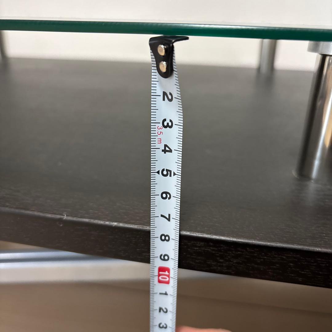 昇降デスク　二重天板　ガラストップ