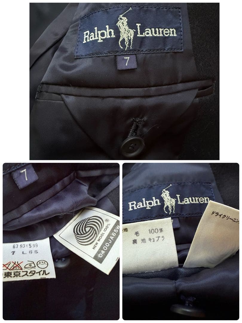 白クマちゃん　 美品 ラルフローレン 紺ブレ 金ボタン ブレザー