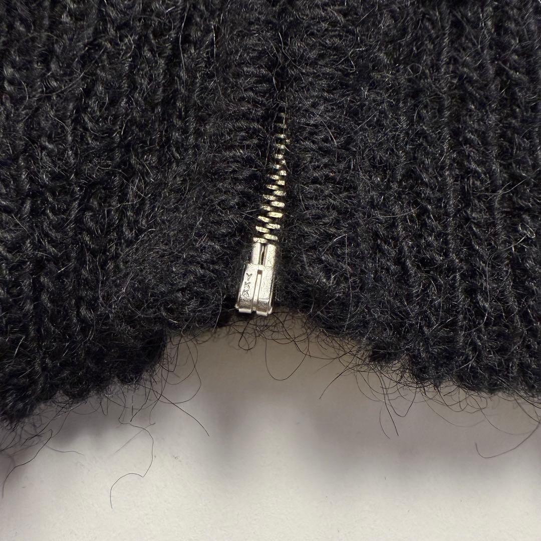トップス 2000s diagonal zipup wool knit