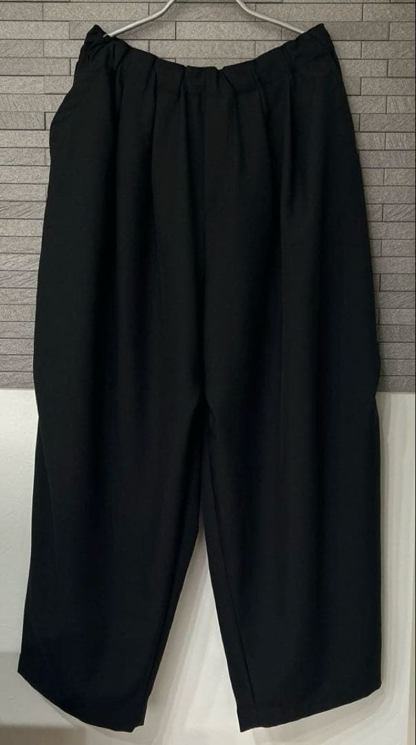 ミズイロインド ワイドカーゴパンツ ブラック