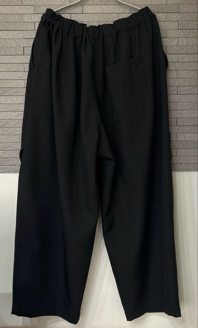 ミズイロインド ワイドカーゴパンツ ブラック