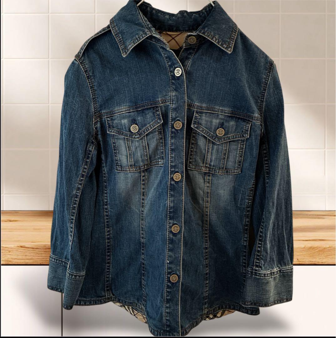 バーバリーロンドン ノバチェック裏地 デニムジャケット 40 Gジャン