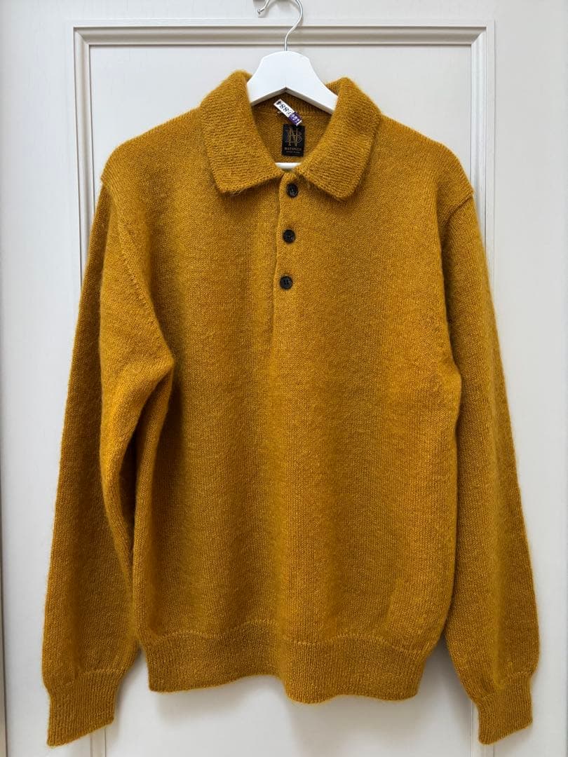 BATONER モヘヤニットポロ サイズ2