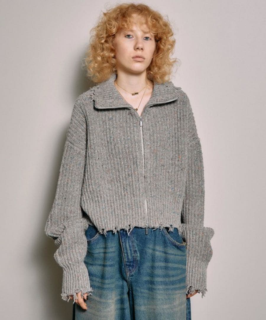 2WAYフロントジップニット【MAISON SPECIAL/メゾンスペシャル】