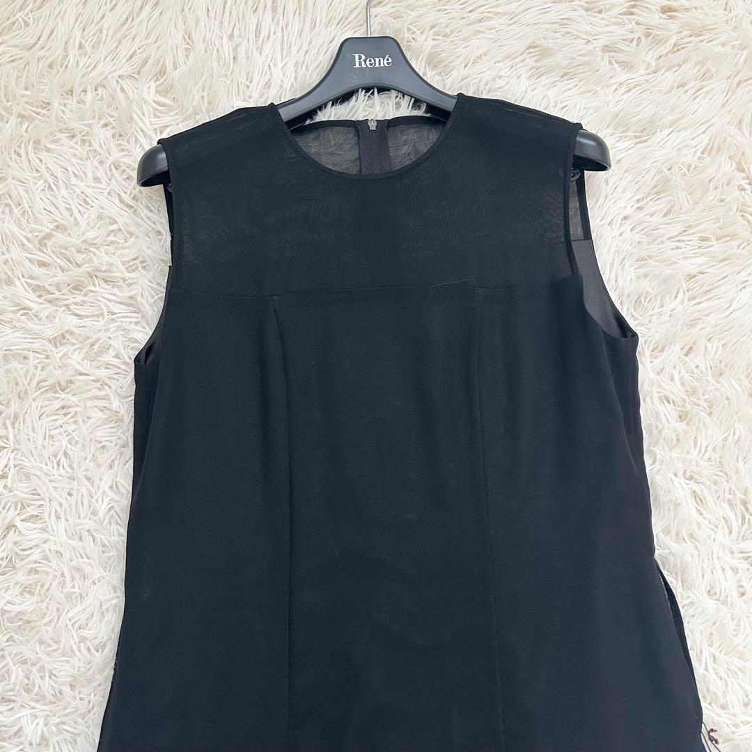 未使用✨️フォクシー チューリップフレア ドレス ワンピース ブラック M