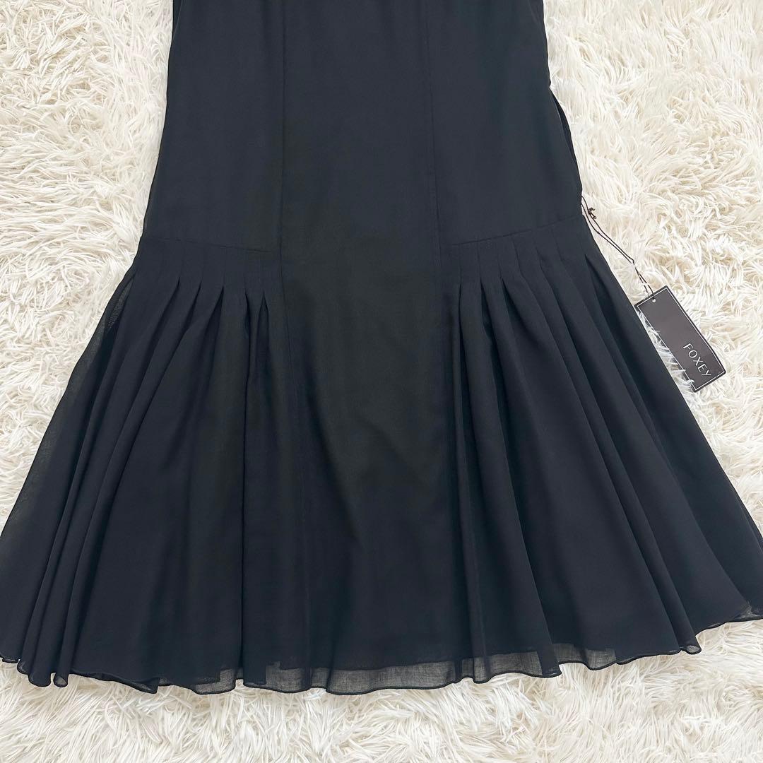 未使用✨️フォクシー チューリップフレア ドレス ワンピース ブラック M