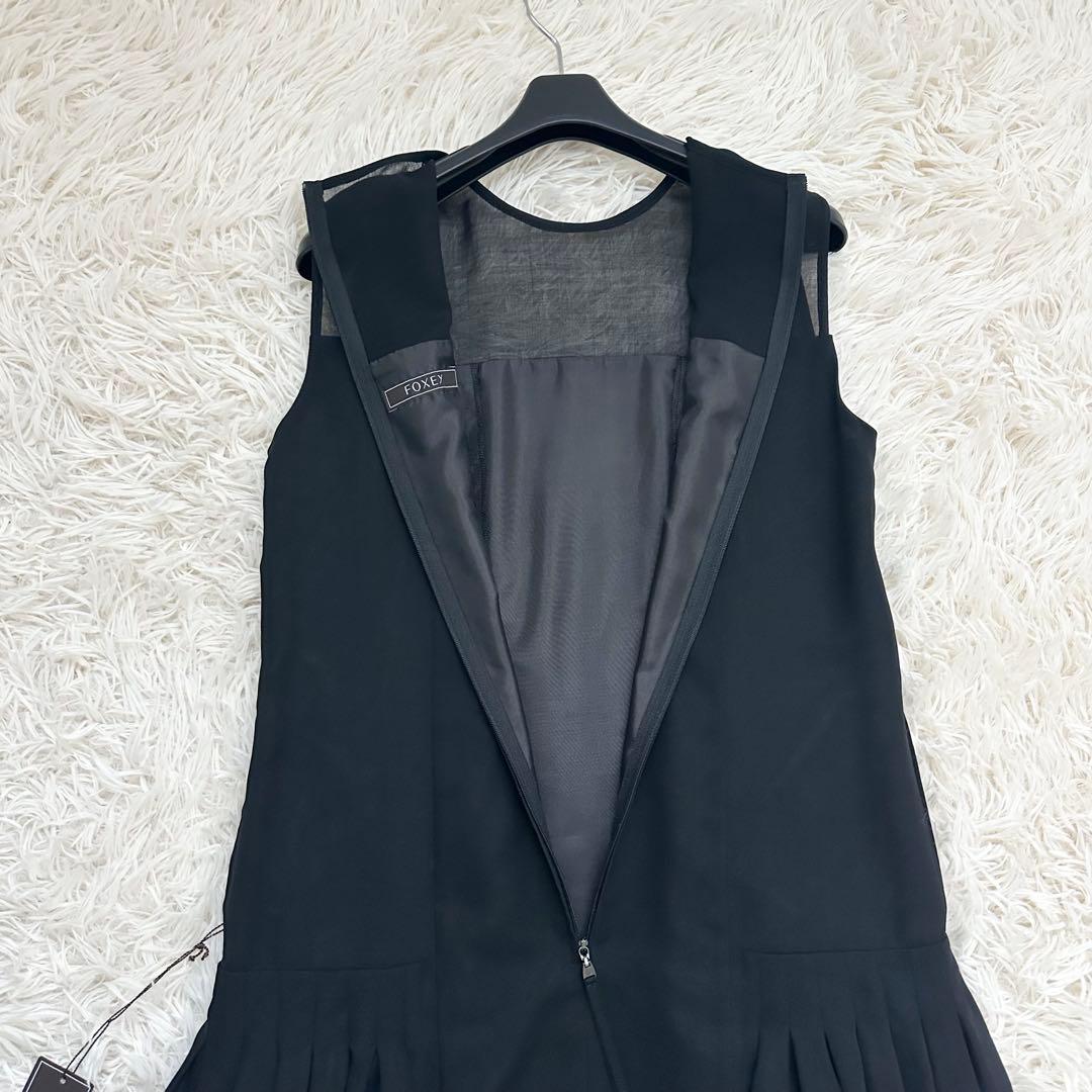 未使用✨️フォクシー チューリップフレア ドレス ワンピース ブラック M