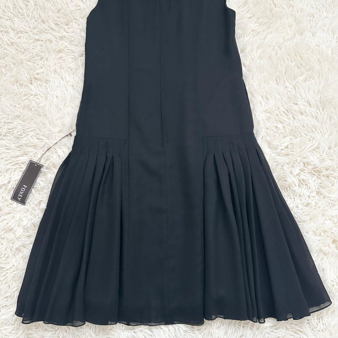 未使用✨️フォクシー チューリップフレア ドレス ワンピース ブラック M