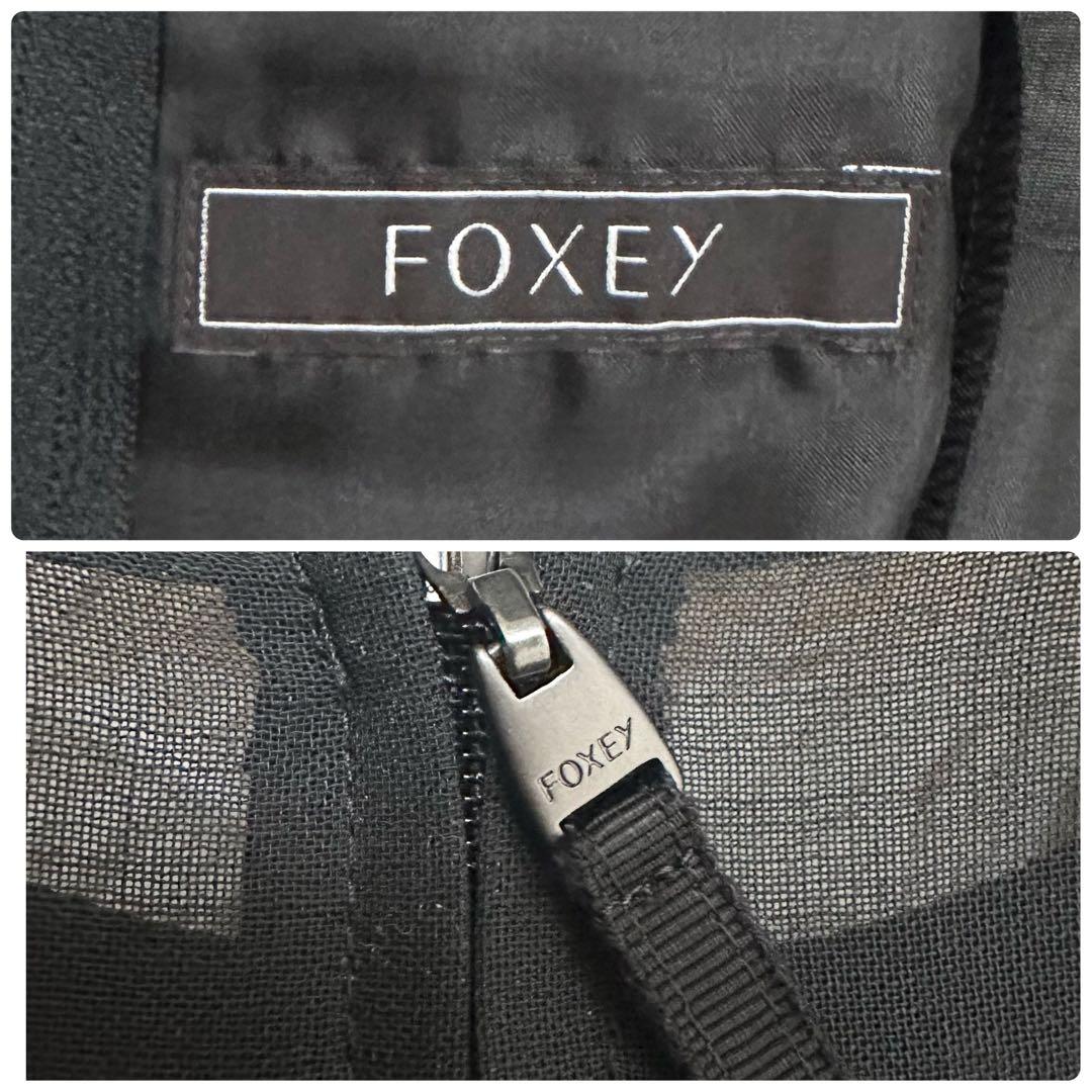 未使用✨️フォクシー チューリップフレア ドレス ワンピース ブラック M