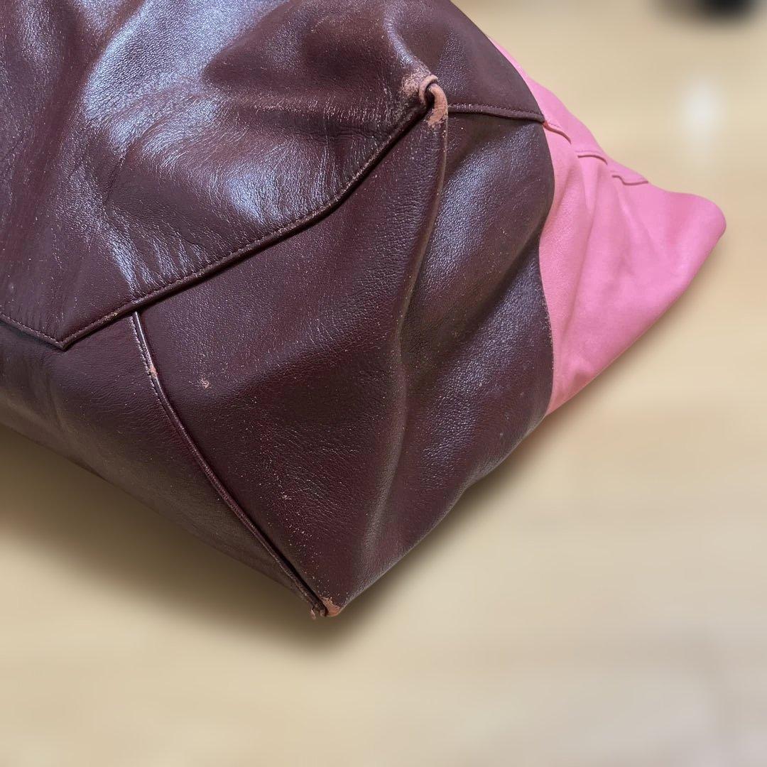 セリーヌ　ピンク×ブラウン トートバッグ ホリゾンタルカバ