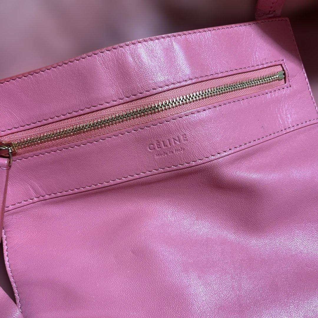 セリーヌ　ピンク×ブラウン トートバッグ ホリゾンタルカバ