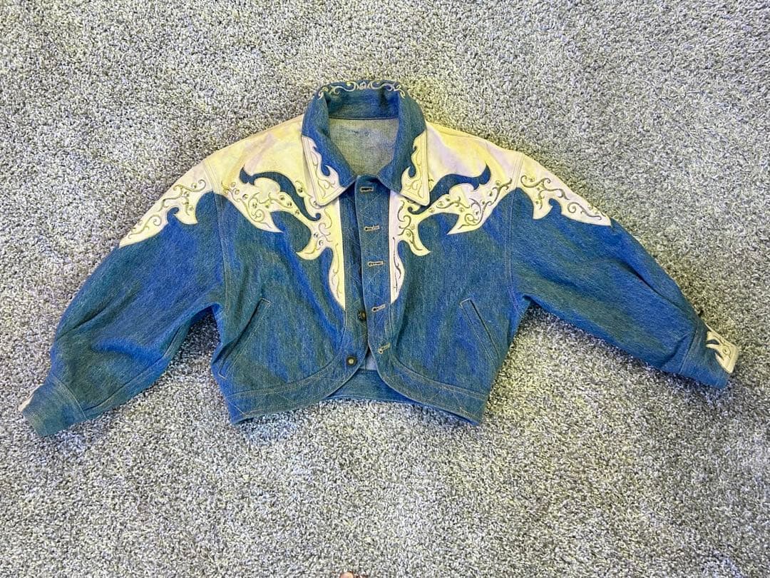 美品 FICCE フィッチェ デニム ジャケット ブルゾン ボレロ丈 M