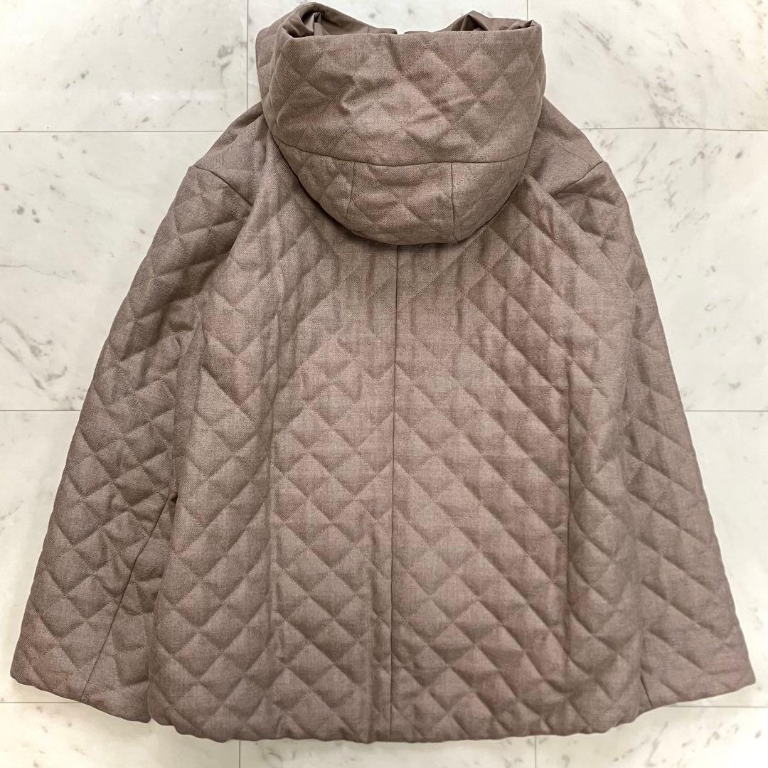 美品 ベイジ BEIGE, キルティングジャケット リバーシブル モカ