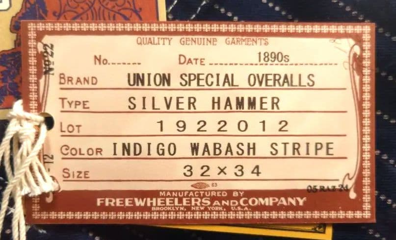 フリーホイーラーズ ビブオーバーオール　インディゴウォバッシュ 32 未使用