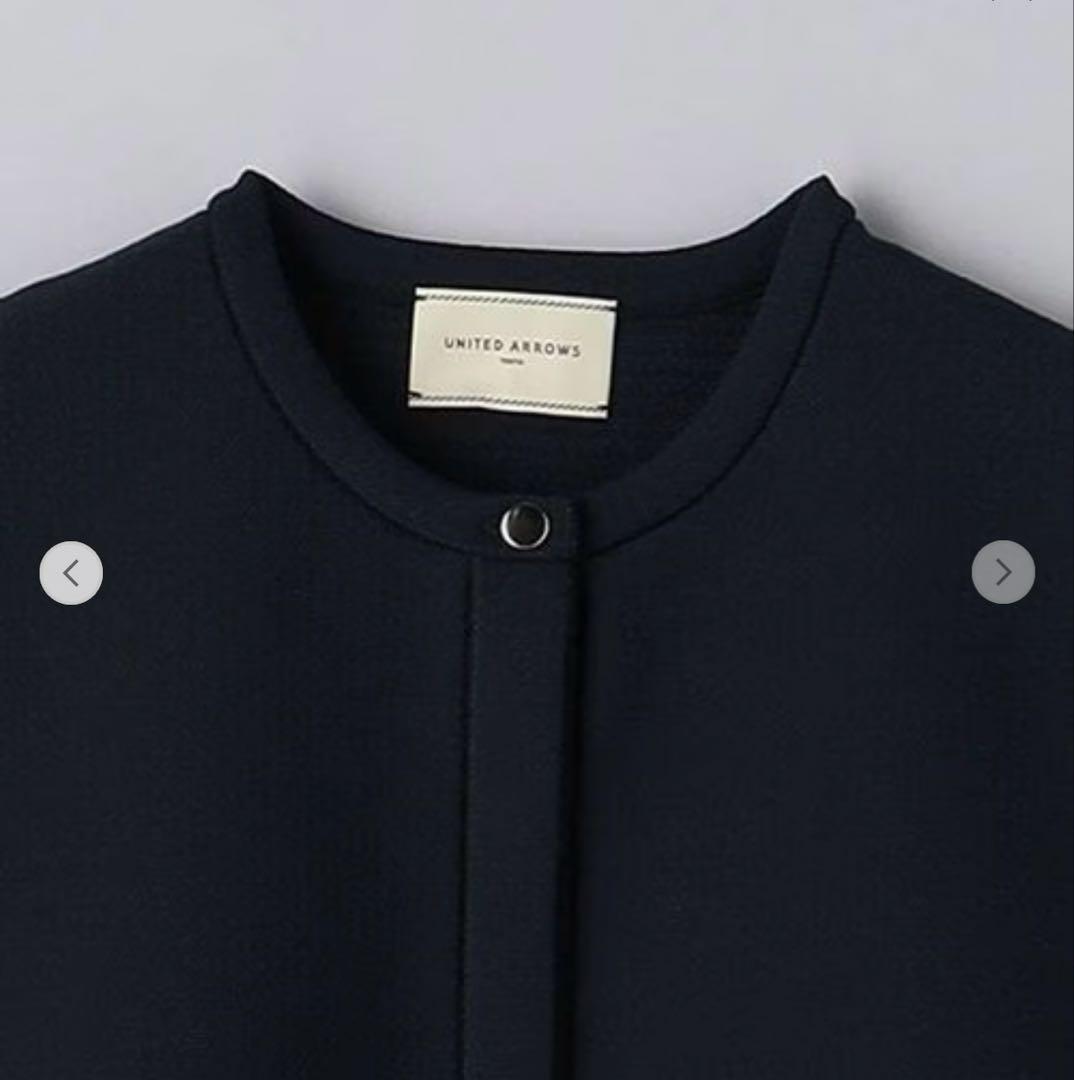 UNITED ARROWS リボンブローチニットベスト　ネイビー