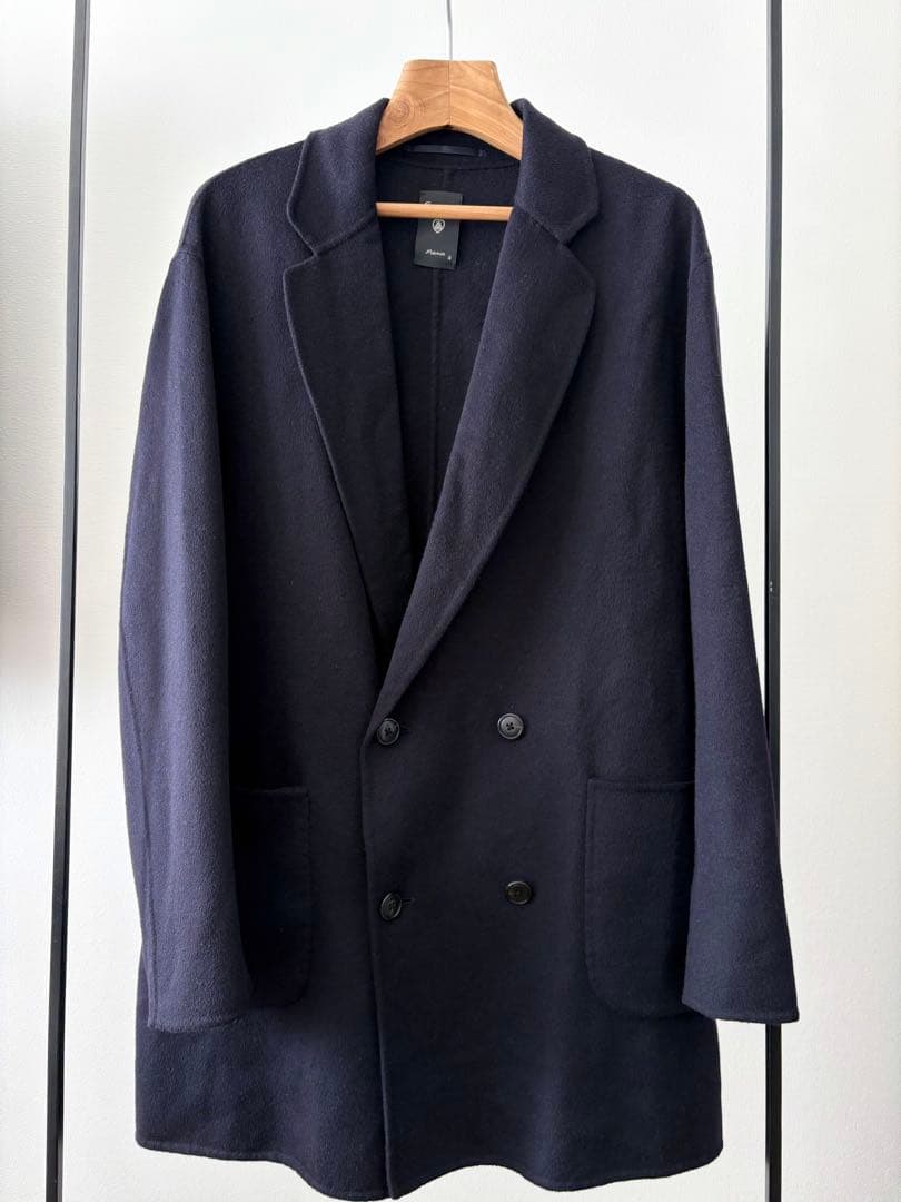 【送料無料】ORCIVAL ウールリバーダブルブレストコート ネイビー 4