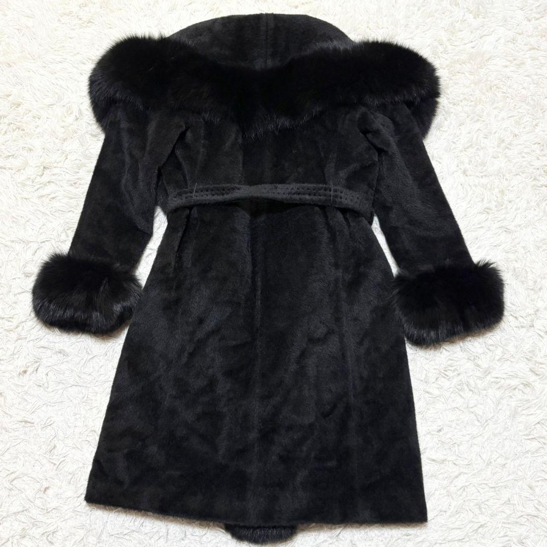 極美品 最高級ライン マックスマーラ コート　ファー 白タグ アルパカ混