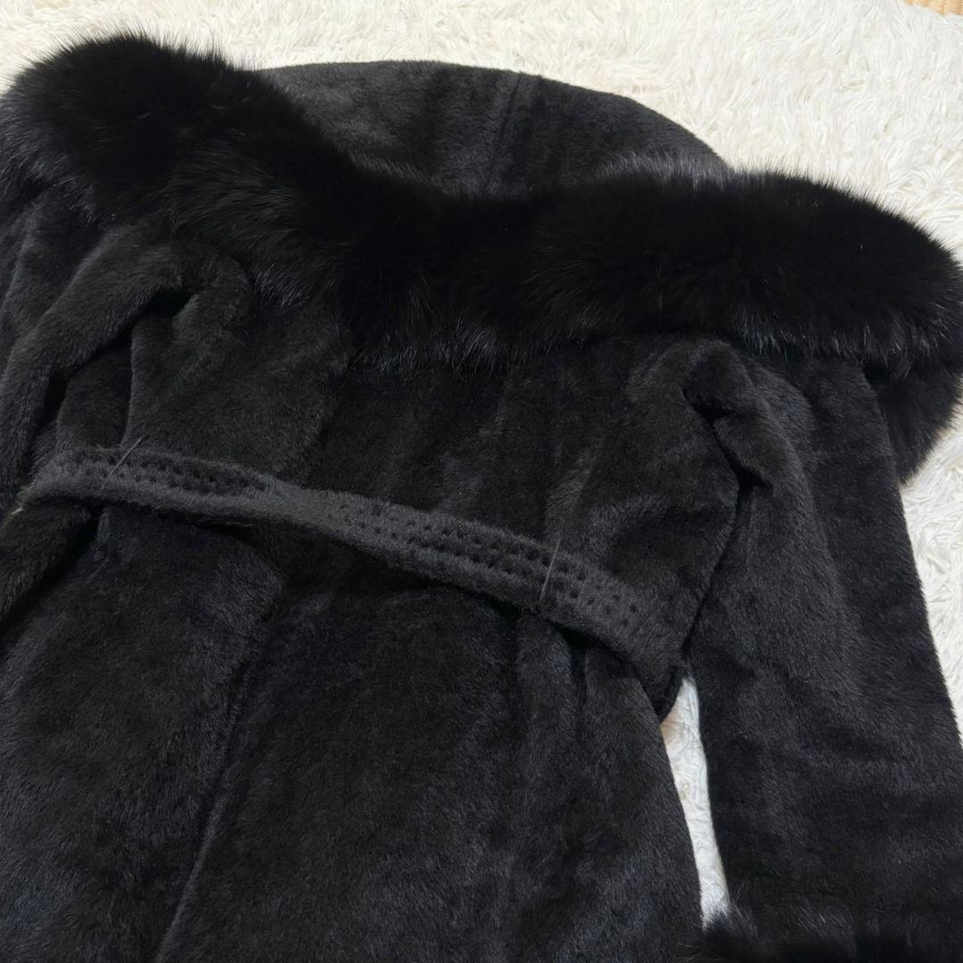 極美品 最高級ライン マックスマーラ コート　ファー 白タグ アルパカ混