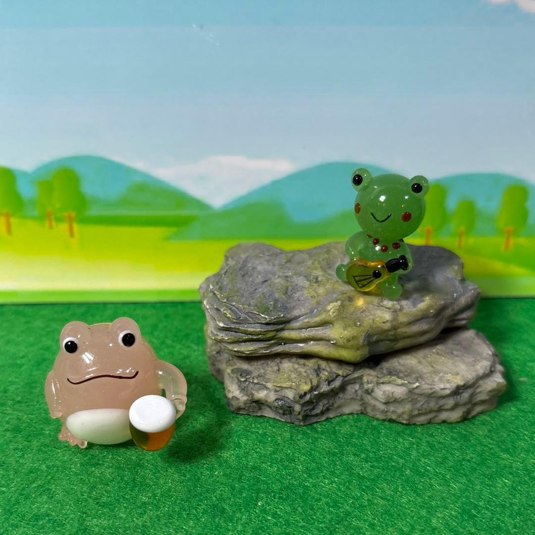かえるん　ガラス細工　ミニチュア