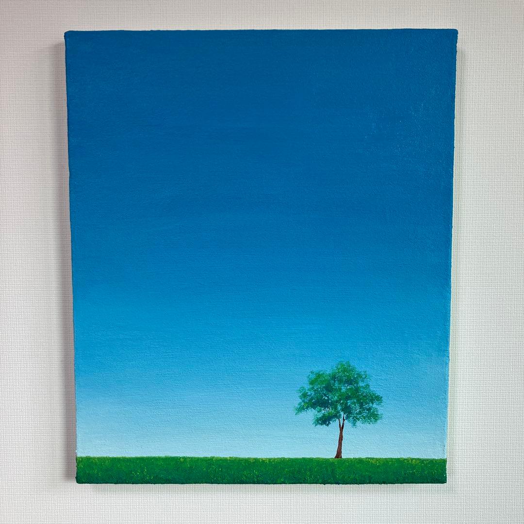 絵画　油絵　原画　木のある風景　風景画　Ｆ8サイズ　Ｓ.I