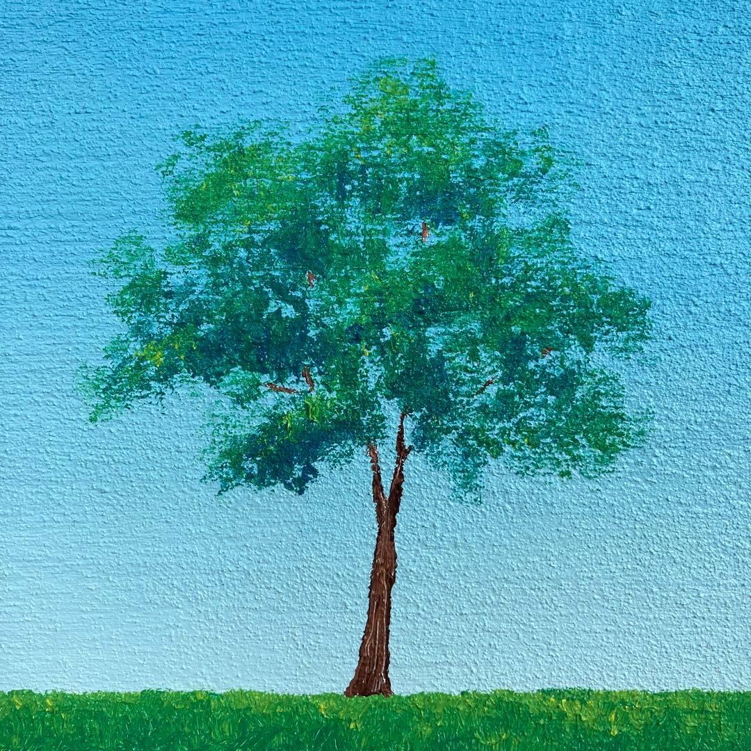 絵画　油絵　原画　木のある風景　風景画　Ｆ8サイズ　Ｓ.I