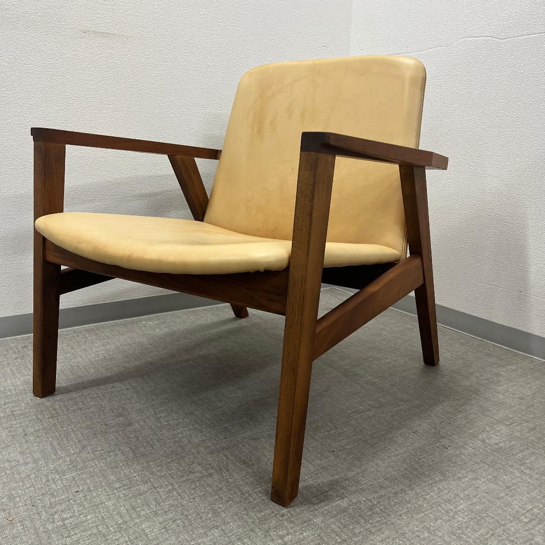 karf カーフ Ann アン ラウンジチェア 本革 ウォールナット ①