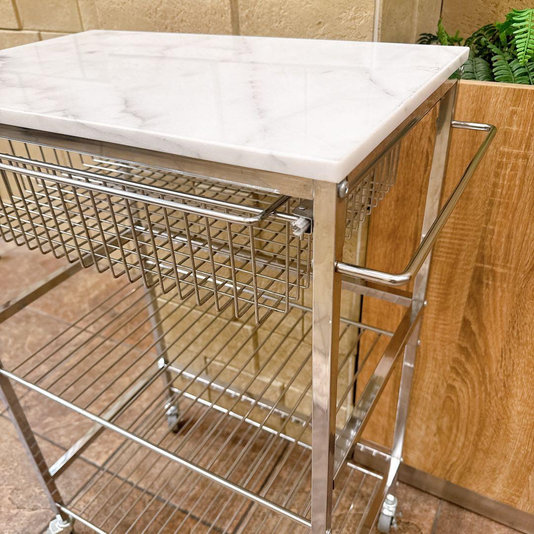 アスプルンド マーブルトップトローリーL 天然大理石 キッチンワゴン