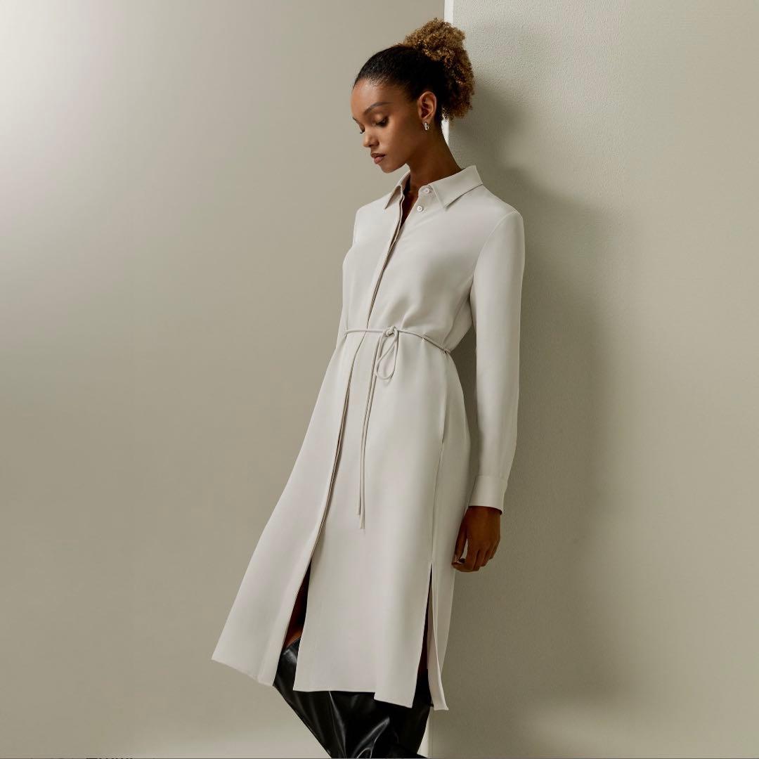 リリーシルク 30匁 ロープ シルク シャツワンピース