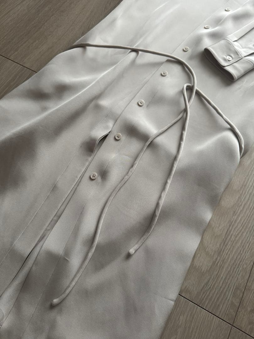 リリーシルク 30匁 ロープ シルク シャツワンピース