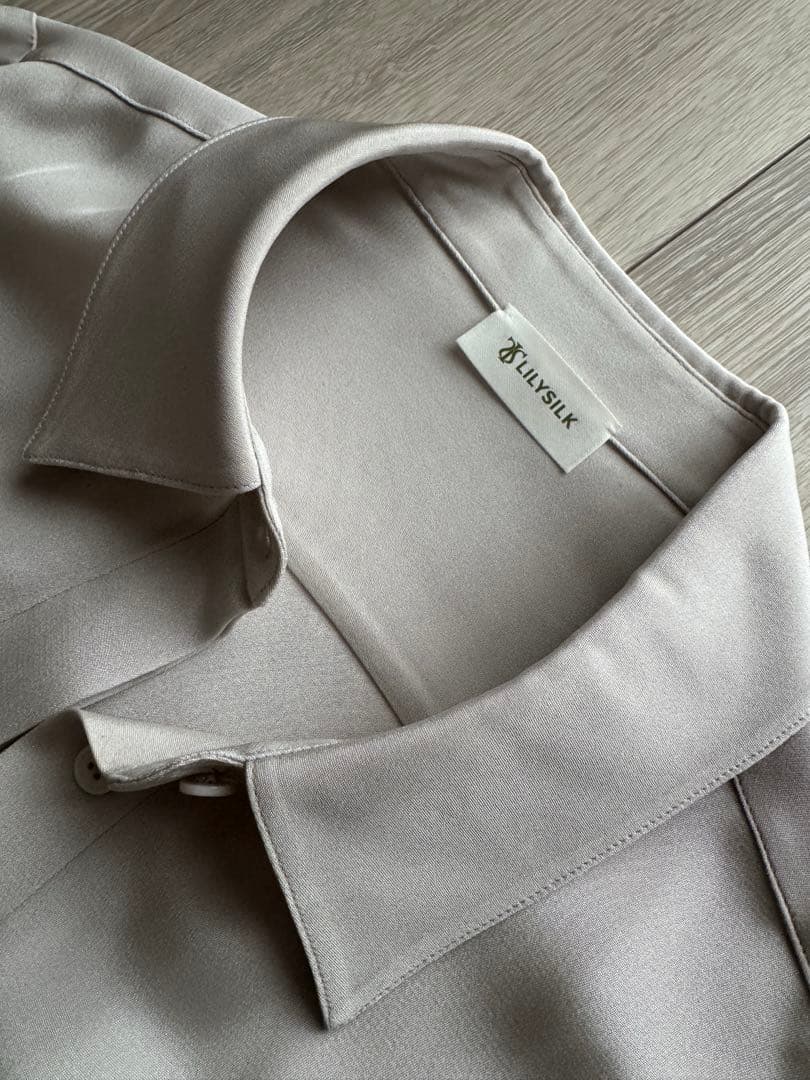 リリーシルク 30匁 ロープ シルク シャツワンピース