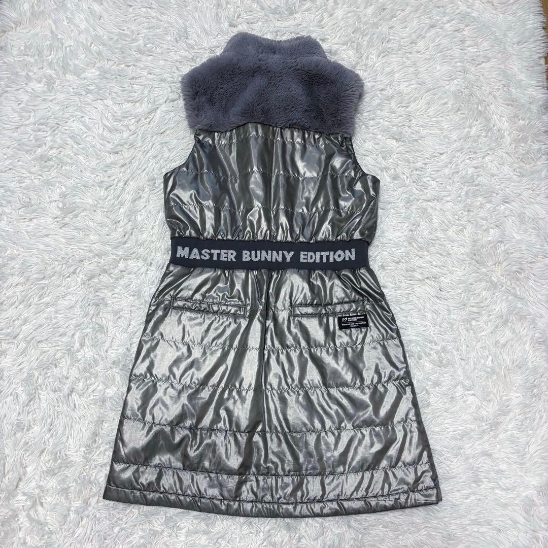 最新 マスターバニーエディション ダウン ワンピース シルバー ファー付き