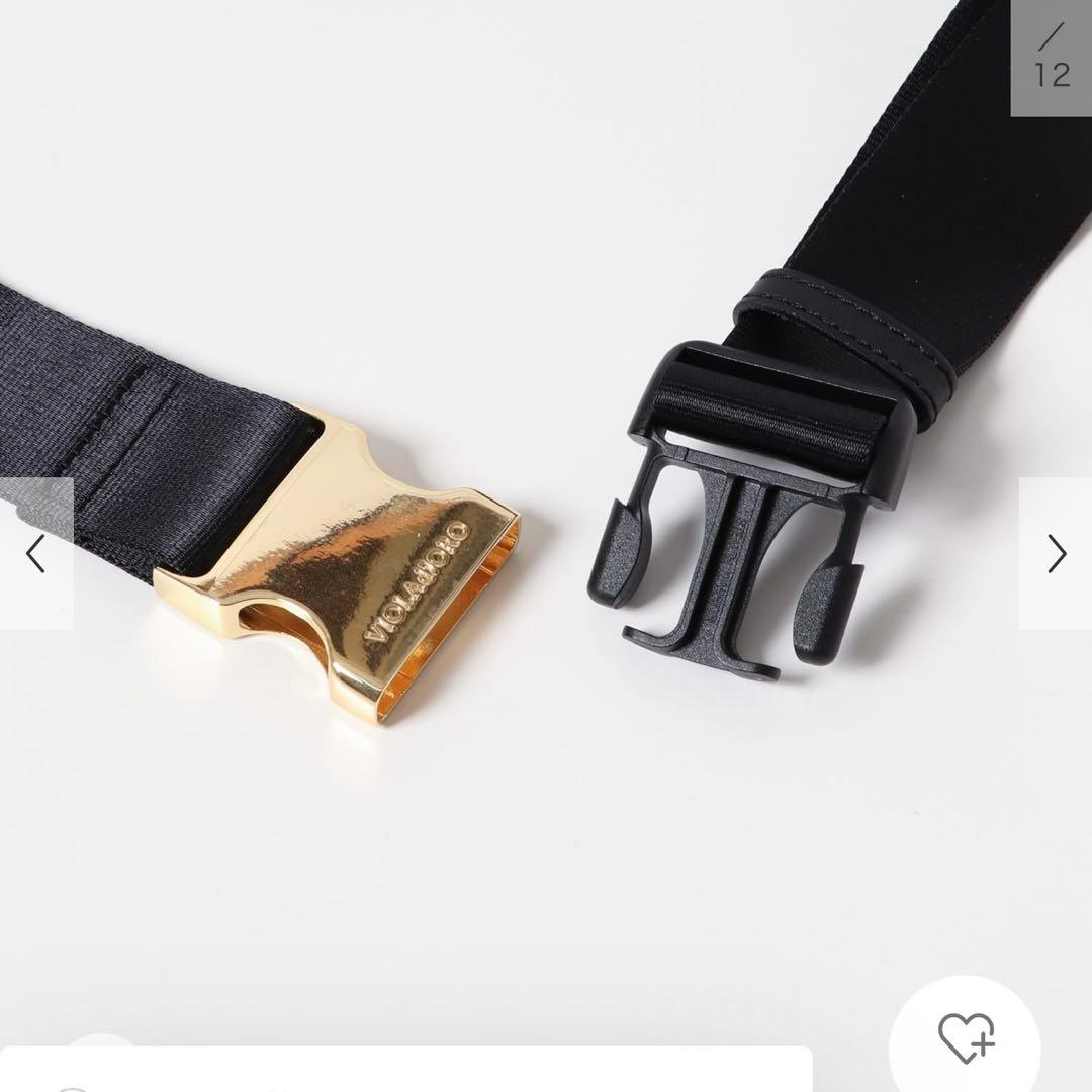 ヴィオラドーロ　ボディバッグ　斜めがけナイロンショルダー　ブラック✖️ブラック