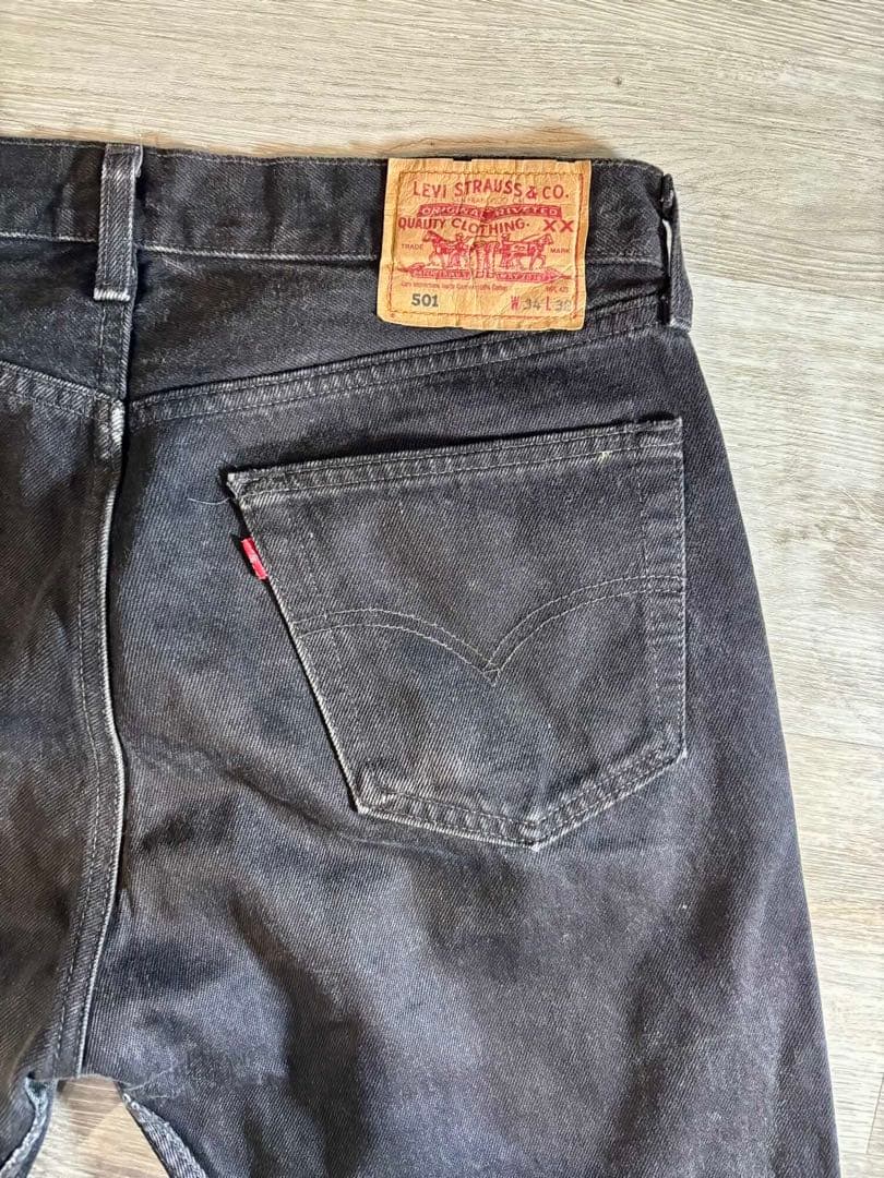 【希少】イギリス製 ユーロリーバイス 501ブラック 刻印311 W34 #19