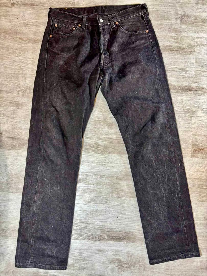 【希少】イギリス製 ユーロリーバイス 501ブラック 刻印311 W34 #19