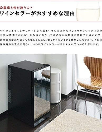 ワインセラー 32本 家庭用 ペルチェ方式 78L ブラック コンポジット
