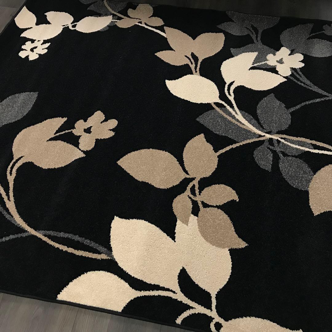 ラグ ラグマット 160x228cm カーペット ブラック ウィルトン織