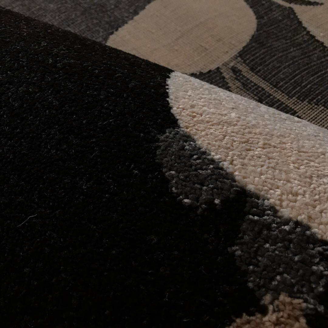 ラグ ラグマット 160x228cm カーペット ブラック ウィルトン織