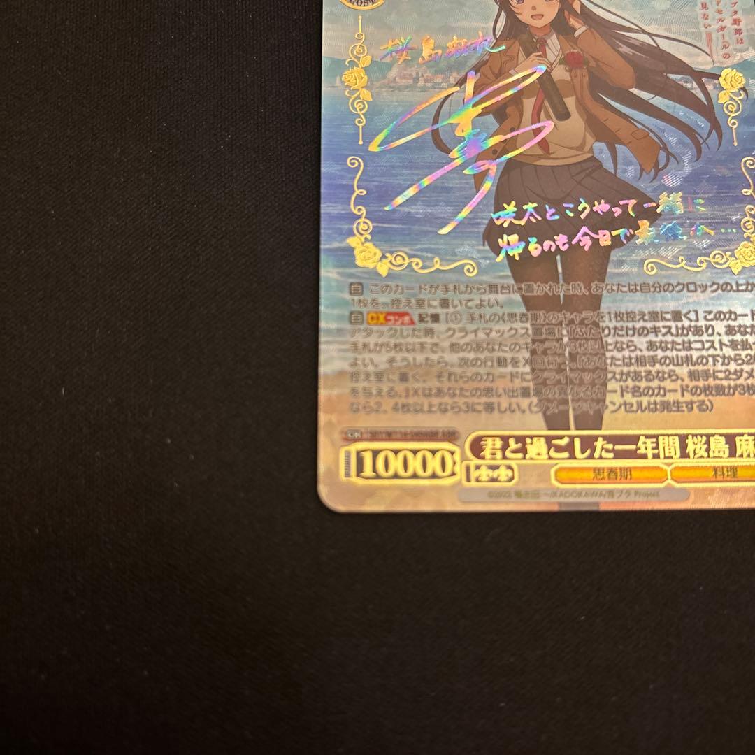 ヴァイスシュヴァルツ　青ブタ　君と過ごした一年間　桜島麻衣　ABR サイン