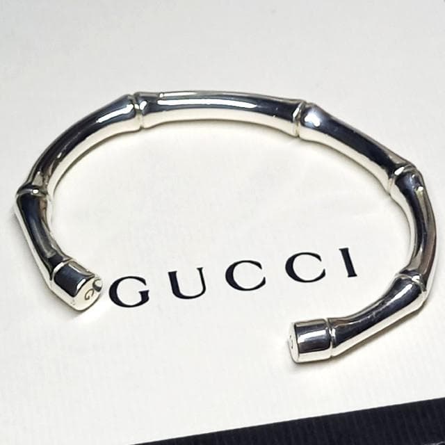 こ様 グッチ バンブー バングル ブレスレット シルバー 925 ヴィンテージ