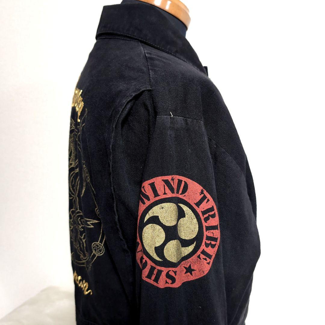 eh32 湘南乃風 オールインワン つなぎ 限定品 黒×金 雷神 メンズLL相当