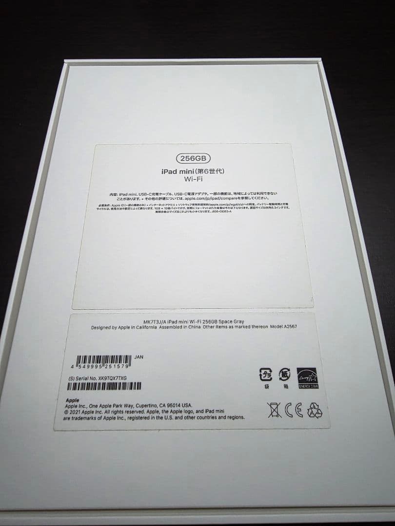 iPad mini 第6世代 256GB wi-fiモデル スペースグレー