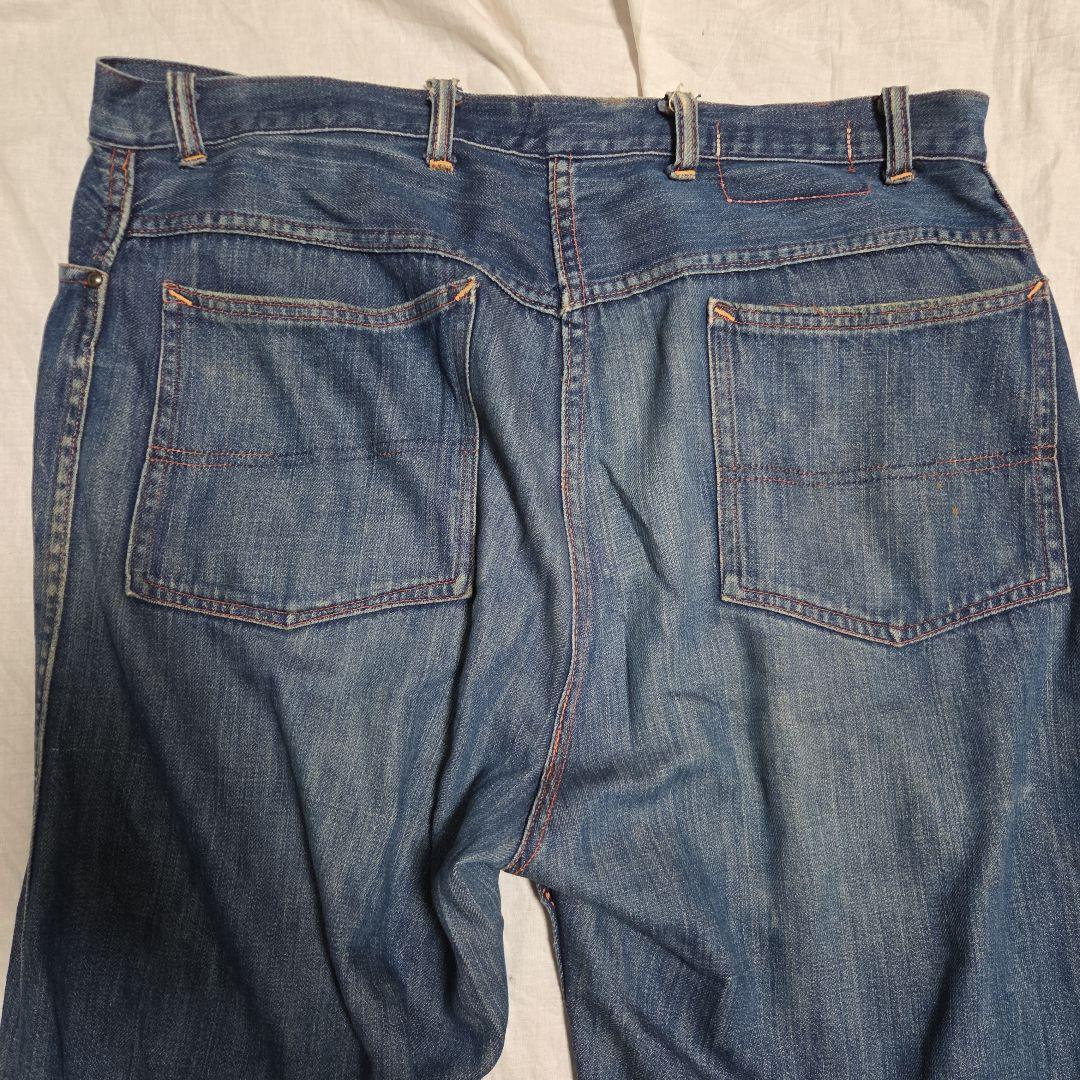 ​激レア 40s 大戦期 ペインターパンツ 股リベ ドーナツボタン 濃紺 W40