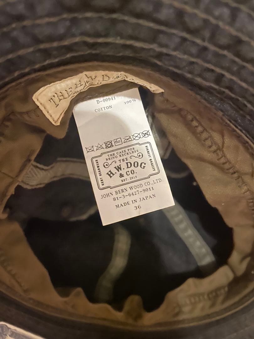 H.W DOG&CO. バケットハット サイズ36(57.5cm)
