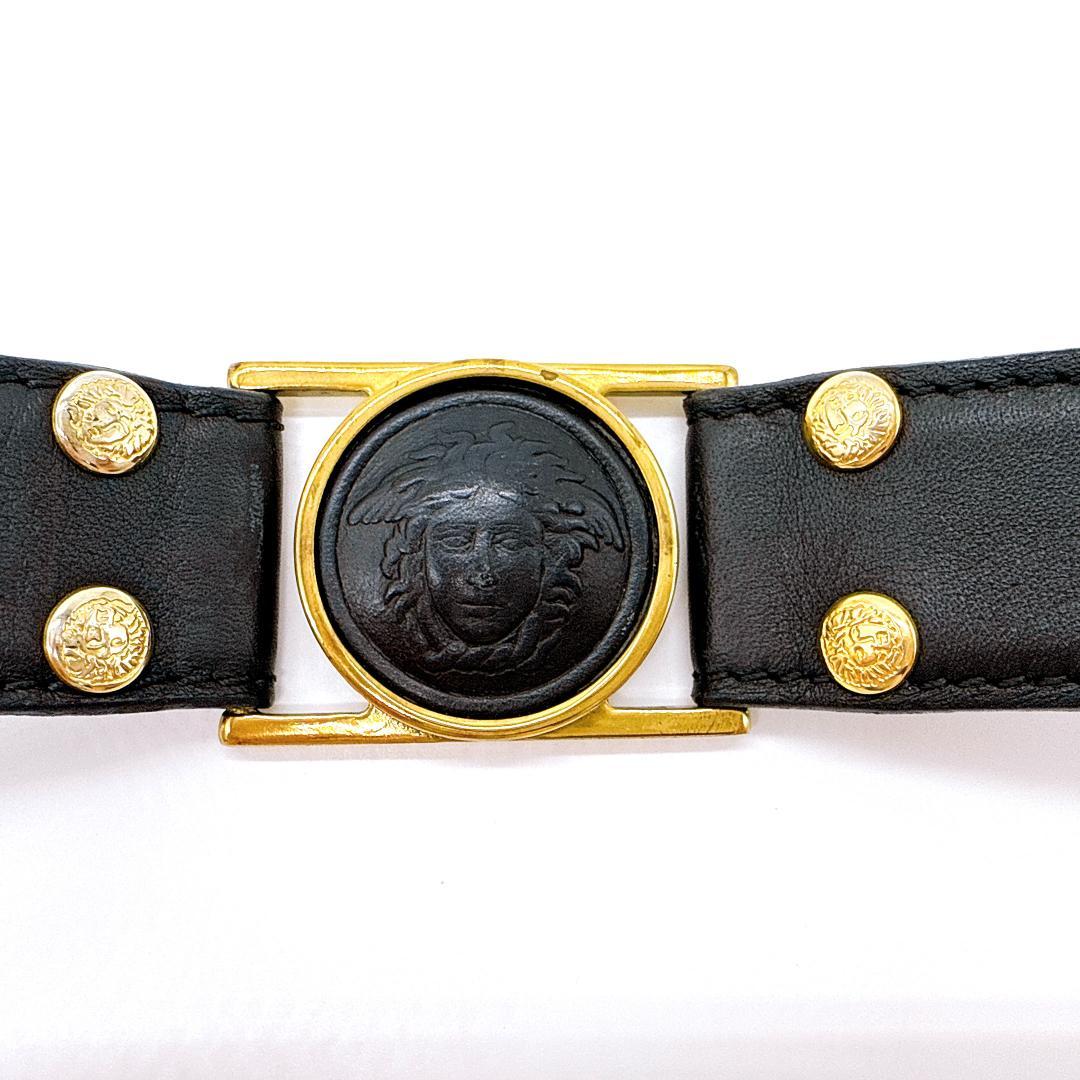 VERSACE ヴェルサーチ メデューサ ゴールド金具ベルト サイズ 65/26