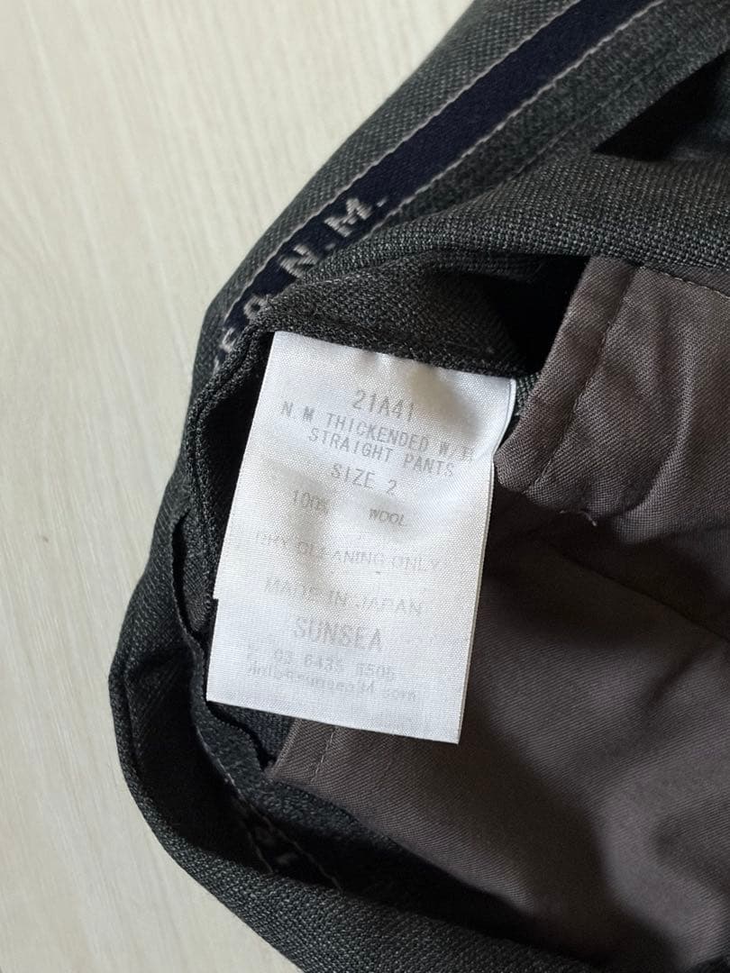 sunsea ワイドストレートスラックス